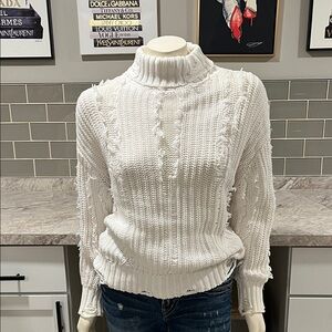 Daytrip Destructed Turtleneck Sweater